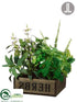 Silk Plants Direct Sage, Mint, Basil - Green Purple - Pack of 2