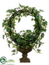Silk Plants Direct Ivy Wreath Topiary - Green - Pack of 2