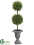 Silk Plants Direct Tea Leaf Double Ball Topiary - Green - Pack of 4