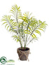 Silk Plants Direct Areca Palm Bush - Green Two Tone - Pack of 6