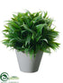 Silk Plants Direct Ruscus Ball Topiary - Green Frosted - Pack of 4