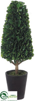 Silk Plants Direct Boxwood Cone Topiary - Green - Pack of 2