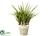 Silk Plants Direct Succulent Grass - Green - Pack of 2