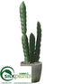 Silk Plants Direct Fence Post Cactus - Green - Pack of 2