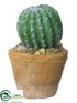 Silk Plants Direct Barrel Cactus - Green - Pack of 4