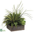 Silk Plants Direct Succulent Garden Arrangement - Green - Pack of 2