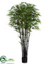 Silk Plants Direct Black Bamboo Tree - Green Two Tone - Pack of 2