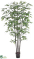 Silk Plants Direct Black Bamboo Tree - Green - Pack of 2