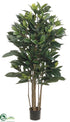 Silk Plants Direct Polynesian Ficus Tree - Green - Pack of 2