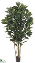 Silk Plants Direct Polynesian Ficus Tree - Green - Pack of 2