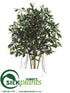 Silk Plants Direct Ficus Retusa Tree - Green Two Tone - Pack of 2