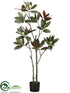 Silk Plants Direct Magnolia Leaf Tree - Green Dark - Pack of 2