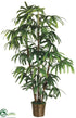 Silk Plants Direct Rhapis Palm Tree - Green - Pack of 1