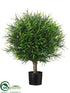 Silk Plants Direct Podocarpus Ball Tree - Green - Pack of 2