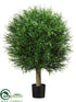 Silk Plants Direct Podocarpus Ball Tree - Green - Pack of 2