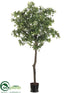 Silk Plants Direct Azalea Leaf Topiary Tree - Green - Pack of 2