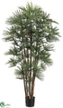 Silk Plants Direct Rhapis Palm Tree - Green - Pack of 2