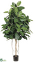 Silk Plants Direct Rubber Tree - Green Two Tone - Pack of 2