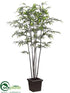 Silk Plants Direct Black Bamboo Tree - Green Two Tone - Pack of 2