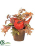Silk Plants Direct Pumpkin, Maple - Orange Brown - Pack of 2