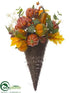 Silk Plants Direct Pumpkin , Maple, Oak, Sedum, Berry Wall Décor - Fall - Pack of 2
