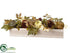 Silk Plants Direct Pumpkin, Berry, Cone, Eucalyptus Centerpiece - Green Cream - Pack of 2
