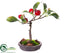 Silk Plants Direct Rose Bonsai - Red - Pack of 4