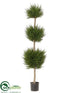 Silk Plants Direct Triple Ball Cypress Topiary - Green - Pack of 1