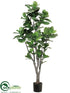 Silk Plants Direct Fiddle Leaf Fig Tree - Green - Pack of 1