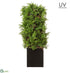 Silk Plants Direct UV Protected Ming Juniper, Twig Hedge - Green - Pack of 1