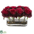 Silk Plants Direct Blooming Roses - Burgundy - Pack of 1