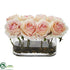 Silk Plants Direct Blooming Roses - Light Pink - Pack of 1
