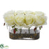 Silk Plants Direct Blooming Roses - White - Pack of 1