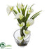 Silk Plants Direct Calla Lily and Grass - Cream - Pack of 1