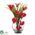Silk Plants Direct Calla Lily and Grass - Red - Pack of 1