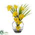 Silk Plants Direct Calla Lily and Grass - Yellow - Pack of 1