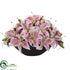 Silk Plants Direct Lily Centerpiece Artificial Floral Arrangement - Pink - Pack of 1
