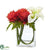 Silk Plants Direct Calla Lily and Artichoke - White Orange - Pack of 1