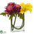 Silk Plants Direct Calla Lily and Artichoke - Yellow Mauve - Pack of 1
