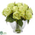 Silk Plants Direct Rose Artificial Floral Arrangement - Green - Pack of 1