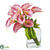 Silk Plants Direct Calla Lily & Succulent Bouquet - Pink - Pack of 1