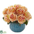 Silk Plants Direct Rose - Peach - Pack of 1