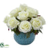 Silk Plants Direct Rose - White - Pack of 1
