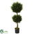 Silk Plants Direct Double Ball Cypress Topiary - Pack of 1