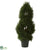 Silk Plants Direct Double Pond Cypress Spiral Artificial Topiary - Pack of 1