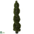 Silk Plants Direct Double Pond Cypress Spiral Topiary - Pack of 1