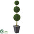 Silk Plants Direct Boxwood Triple Ball Topiary Artificial Tree - Pack of 1