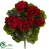 Silk Plants Direct Geranium Artificial Bush - Red - Pack of 4