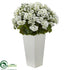 Silk Plants Direct Geranium Artificial Plant - White - Pack of 1