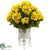 Silk Plants Direct Geranium - Yellow - Pack of 1